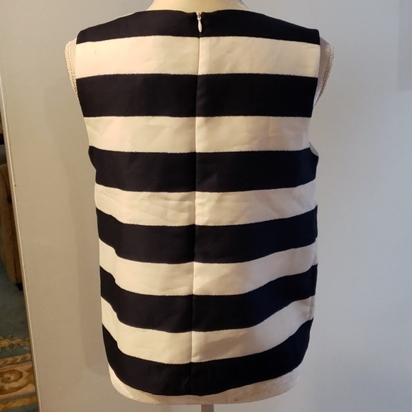 Jieru Sleeveless Top Navy/white Stripe lined NWT - Picture 2 of 8